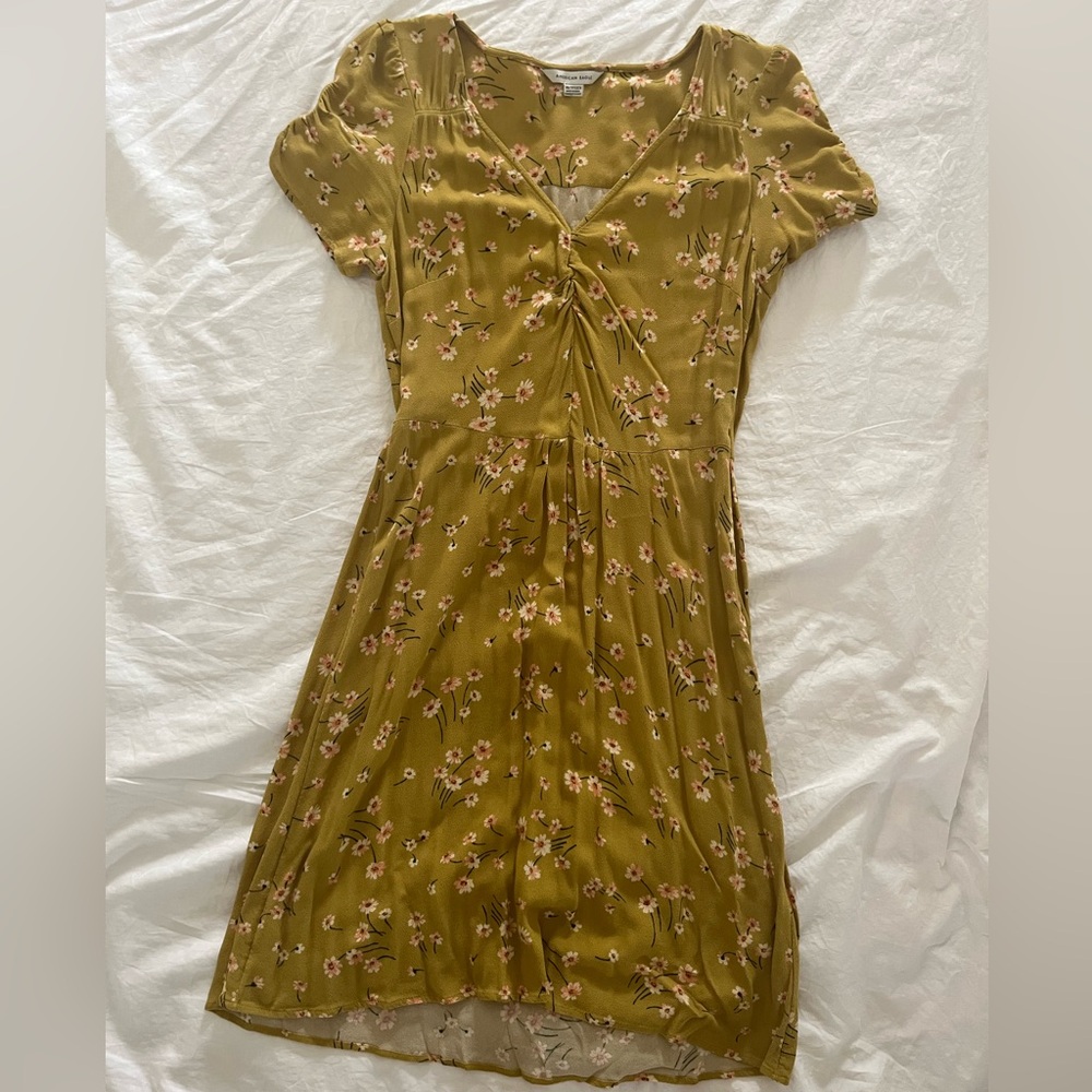 American Eagle yellow floral dress